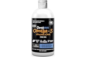 Omegease Fish Oil for Dogs & Cats - Finest for Pets Omega 3 for Cats & Dogs - Supplement for Skin & Coat, Itching, Shedding, Joints & Immune Health - 100% Pure Omega Fish Oil with EPA & DHA (32 oz)