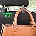 Car Headrest Hooks - Premium Car Seat Hangers Holders for Purse Bag with Locker - Set of 2