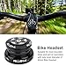 Bike Headset, Bike External Bearing Headset for 44mm Straight Tube Frame Bicycle Accessory Blackthumb 3