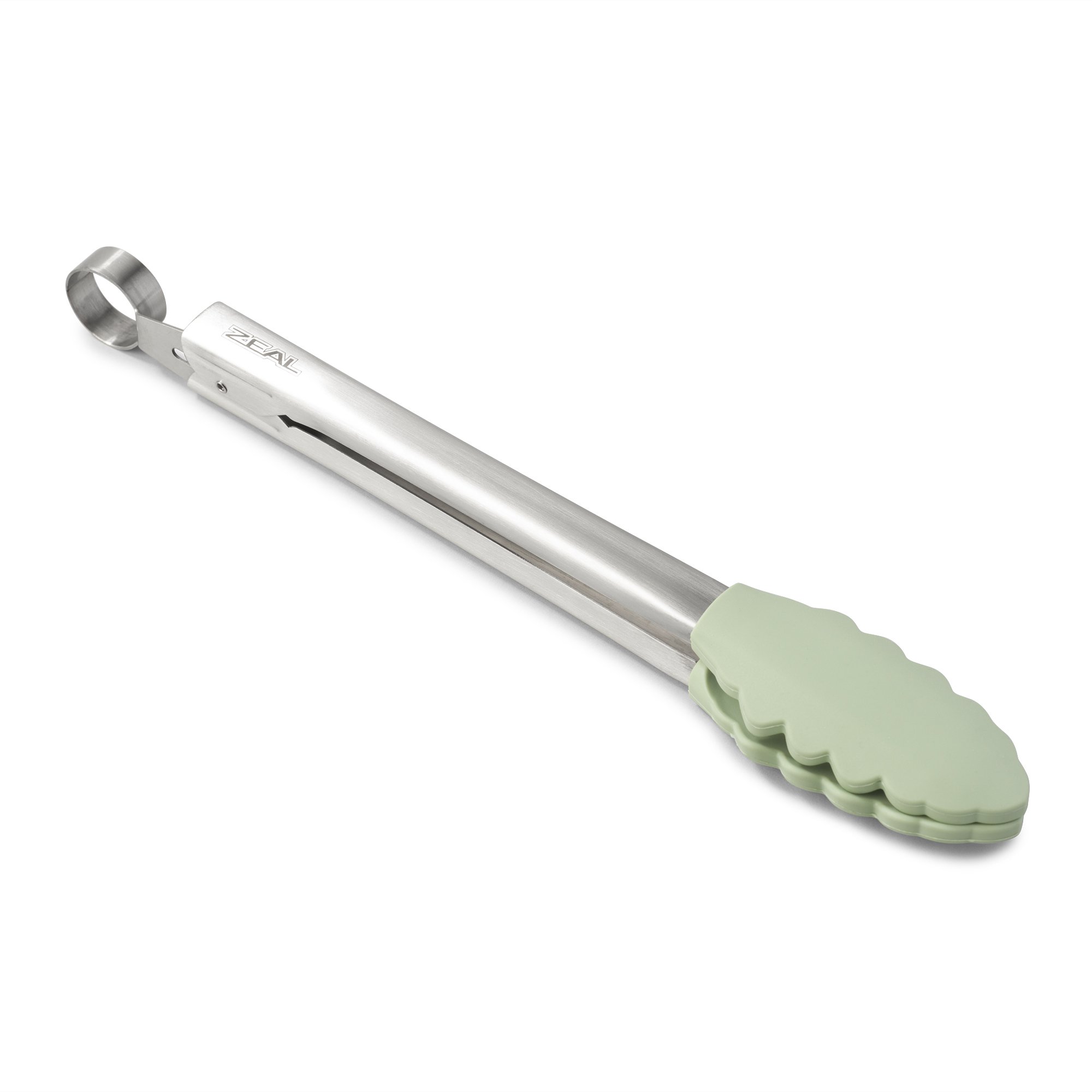 Zeal Silicone Non-Stick Kitchen Tongs with Stainless Steel Handle (26cm) -Sage Green, 26 cm
