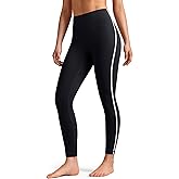 Colorfulkoala Women's Dreamlux No Front Seam High Waist Yoga Leggings with Contrast Trim 25" Inseam