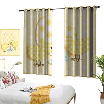Amazon Com Lewiscoleridge Kitchen Curtains Baby Abstract Chick