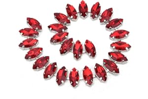 ANKROYU Sparkling Crystal Rhinestone Chain Trim Premium AAA Quality Glass Stones with Thick Silver Plated Claw Links for DIY 