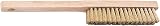 Draper Brass Wire Scratch Brush 225mm Rust Paint Removal Wooden Handle Cleaning view 2