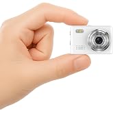 Dienspeak Mini Digital Camera, Portable Keychain Camera, 64GB Card, White | Y2K Pocket-Size Mini Camera With 1080P Video, Small Camera Perfect For Travel, Vlogging, Daily Moments, And Creative Gifts