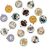 Uniquer 18Pcs 9 Styles Enamel Dog Charms for Jewelry Making, Cute Pet Alloy Animal Charms for DIY Bracelet Necklace Accessories