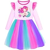 VIKITA Girls' Dresses Winter Long Sleeve Party Birthday Tulle Dresses for 3-12 Years