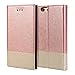iPhone 6s Case, GMYLE Wallet Case Clip for iPhone 6/6s - Pink & Champagne Gold PU Leather Slim Protective Folio Wallet Stand Case Cover