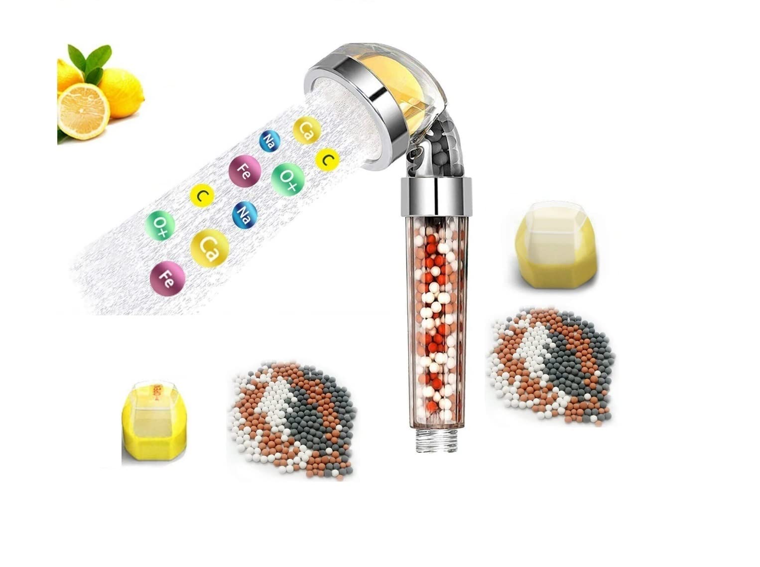 Filtered Shower Head with Vitamin C Shower Filter Powerful Remove Chlorine Softens Hard Water