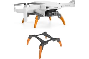SINYUTIA Mini 4K Landing Gear - Foldable Quick Release Extension Leg Height Extended Protection for DJI Mini 4K Drone Accessories (Orange-Gray)