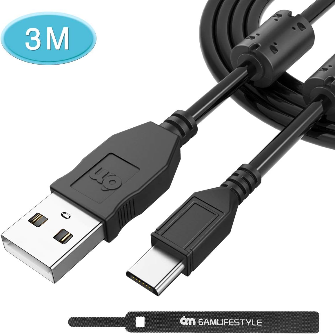 PS4 Controller Charging Cable, 6amLifestyle Extra Long 3M Micro USB
