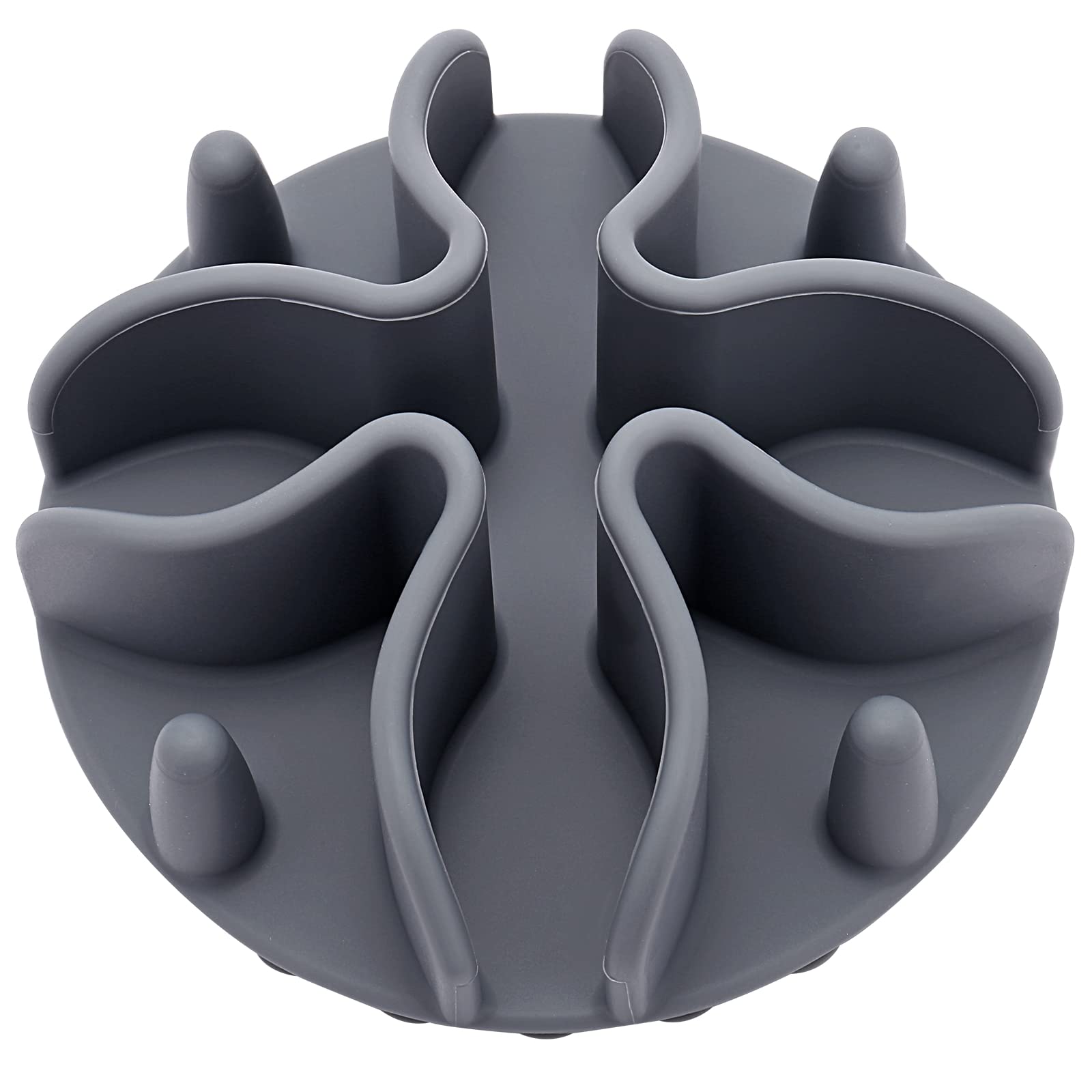 Slow Feeder Dog Bowl Insert,Doweiss Silicone Slow Feeder for Dog Cat Puppy Pet with Stong Suction Cups for Dog Bowls Slow Eating Bowls (Small, Grey)