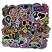 Vinyl Neon Light Stickers Pack 50 Pcs Waterbottle Neon Light Decals for Laptop Car Luggage Water Bottle Helmet