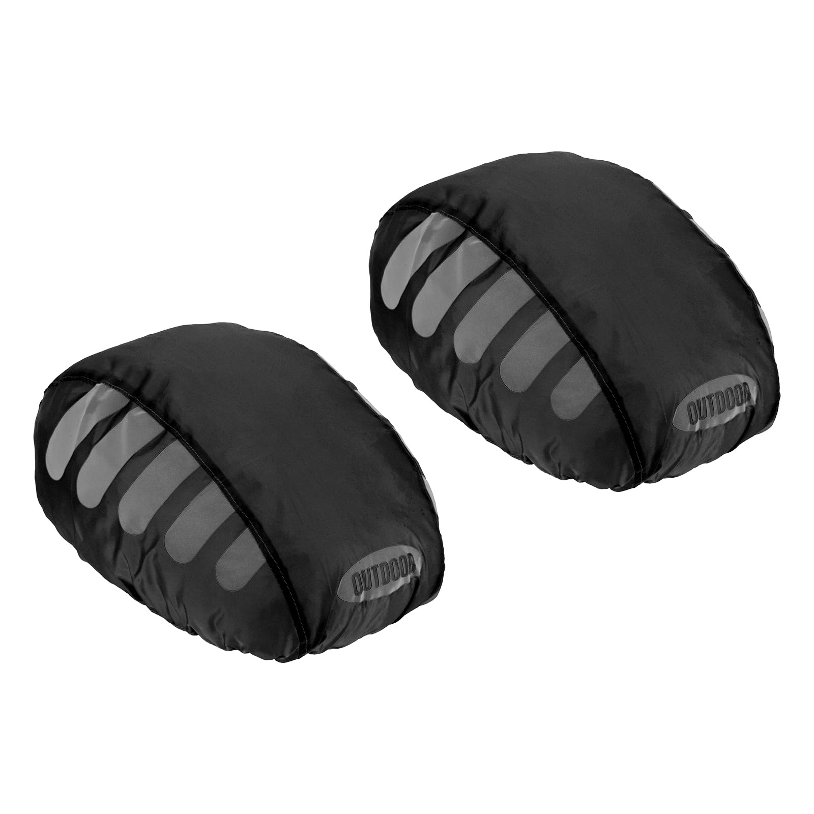 PATIKIL Cycling Bicycle Helmet Cover, 2 Pack Motorcycle Helmet Rain Covers Ride Gear Helmet Cover with Reflective Strip for Road Cycling, Black