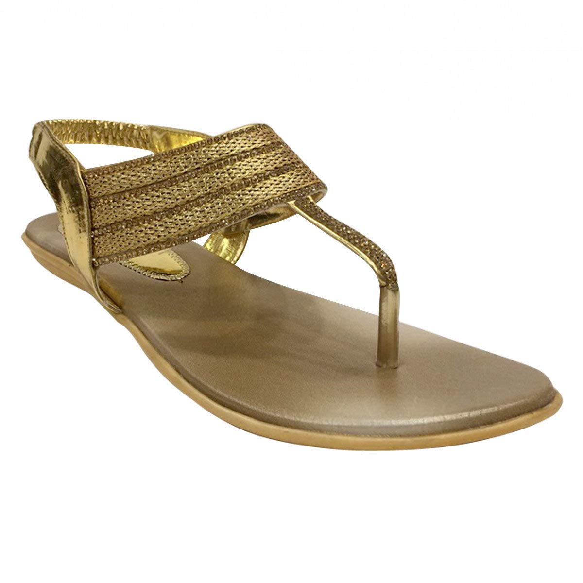 gold casual sandals
