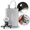 Denshine Silver LED Dental Head Light, Portable Head Lamp Headlight, Headlamp for Dental Surgical Medical Binocular Loupes
