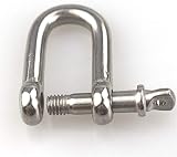 Xcyroiiy M4 D Ring Shackle Locks 10-Pack 304 Stainless Steel Heavy Duty Rigging view 1
