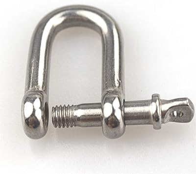 Xcyroiiy M4 D Ring Shackle Locks 10-Pack 304 Stainless Steel Heavy Duty Rigging