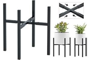 Adjustable Metal Plant Stand Outdoor & Indoor Fits for 8-14 inches Plant Pot Stand Mid Century Modern Planter Pot Holder Corn