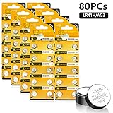 Homesprit (80PCs) Tianqiu AG3 LR41 SR41 L736 392 384 192 Battery 1.5V Button Cell Battery