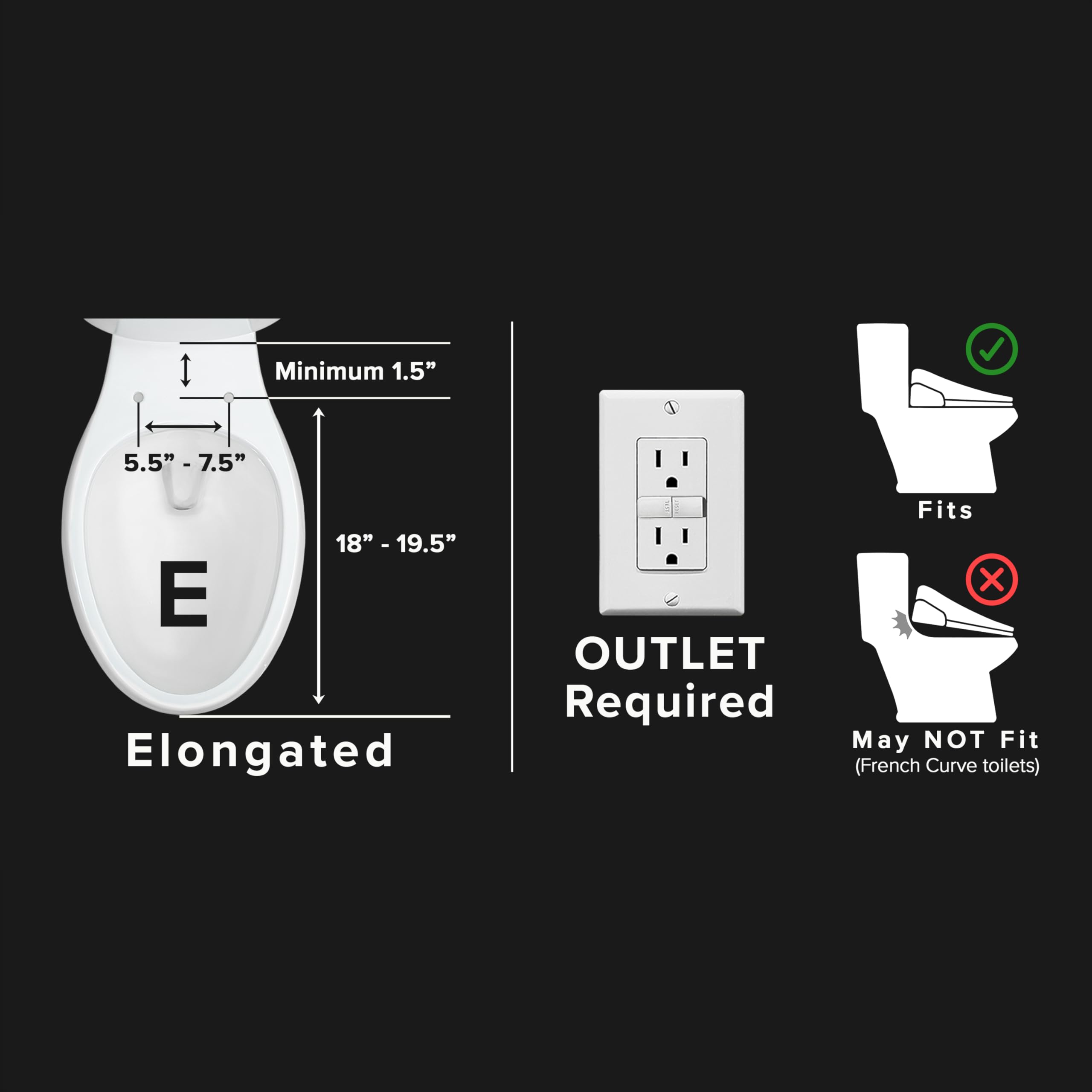 SmartBidet® SB-1000WE Electric Smart Bidet™ Toilet Seat with Heated Seat, Warm Air Dryer, Temperature Control Wash, and Remote Control, Elongated Seat