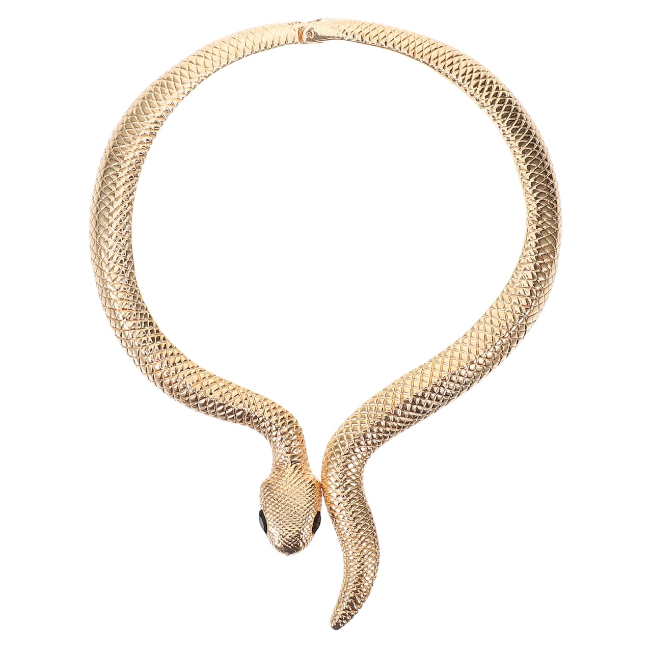 Holibanna Vintage Snake Choker Necklace Egyptian Golden Snake Necklace Retro Adjustable Shape Collar Necklace for Women Men