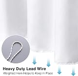 WELTRXE Shower Curtain 183x183cm Blue Leaves 12 Hooks Waterproof Polyester view 5