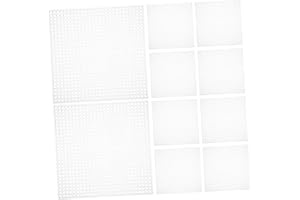 JOINPAYA Plastic Mesh Screen 10Pcs 20X20Cm White Square Canvas Sheets for Craft Mesh Canvas and Cross Stitch