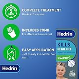 Hedrin Head Lice Shampoo & Comb Kit, 200ml, 8 Treatments, Clinically Tested view 2