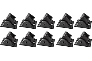 TOUCAN Iron Baluster Shoes - Stair Swivel Shoe with Screw - for 1/2" Square Balusters - Set of 10 (Satin Black)