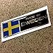 MADE BY SWEDEN car sticker polyurethane resin metallic film size 3.94