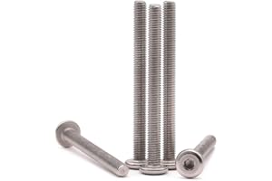 RoyceMart 1/4-20 x 2-1/2" (20 PCS) Flat Head Socket Cap Screw, 304 Stainless Steel 18-8 Binding Screws, Full Thread, Connection Bolts, Furniture Bolts