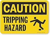 SmartSign "Caution - Tripping Hazard" Sign | 7" x