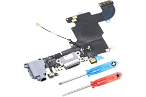 MMOBIEL Charging Connector Compatible with iPhone 6S 2015 – Dock Connector – Replacement Cable – with Audio Jack/Microphone/A