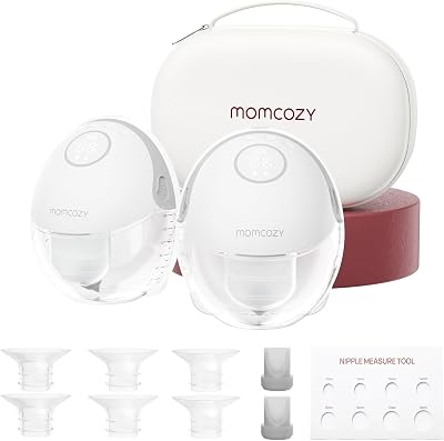 Momcozy M6 Wearable Double Electric Breast Pump Gray