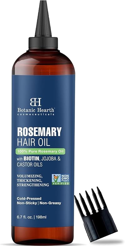 Botanic Hearth Rosemary Hair Oil 6.7 Fl Oz 198 ml for Hair Growth