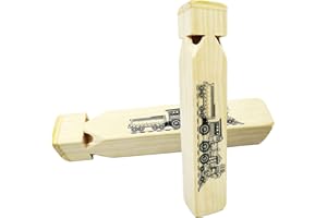 Fartime 2 PCS-Wooden Train Whistle Musical Toy for Kids (4 Tone)