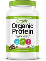 Orgain Organic Plant Based Protein Powder, Creamy Chocolate Fudge, Vegan, Gluten Free, Kosher, Non-GMO, 2.03 Pound (Packaging May Vary)