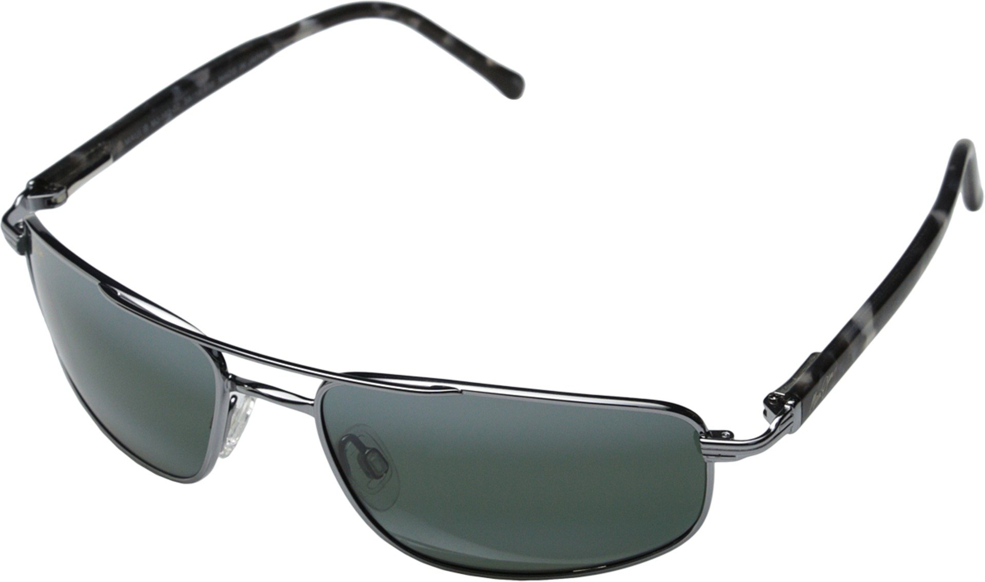 Maui Jim Men's Kahuna Polarized Rectangular Sunglasses, Gunmetal, 59 mm