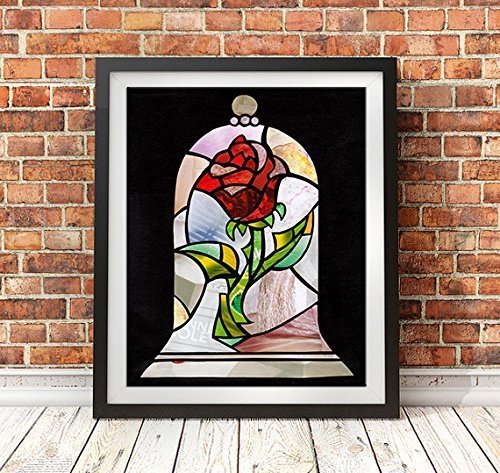 Beauty And The Beast Rose Art Print Available In Sizes 8 X 10 11 X 14 16 X X 24 On Paper Print Or Canvas Print Buy Online In Grenada At Grenada Desertcart Com Productid