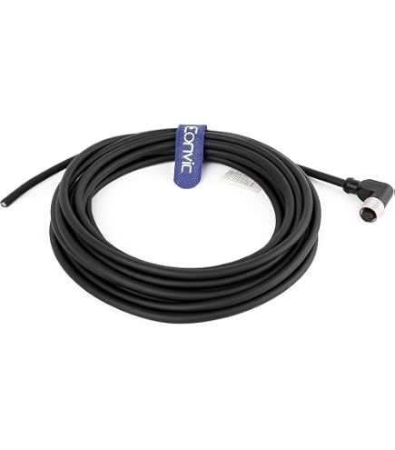 Eonvic M12 8-pin Industrial Sensor Connector Cable Aviation Connection Cable (2M, Straight M12 8pin Male Cable