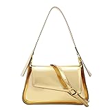 GOKTOW Chrome Purse,Metallic Purse Bag,Gold Purse