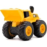CAT Construction Toys, Tough Treads Wheel Loader - 7&rdquo; All-Terrain Construction Vehicle with 4-Wheel Drive, Interactive Lever, and Functional Loader, Ages 5+