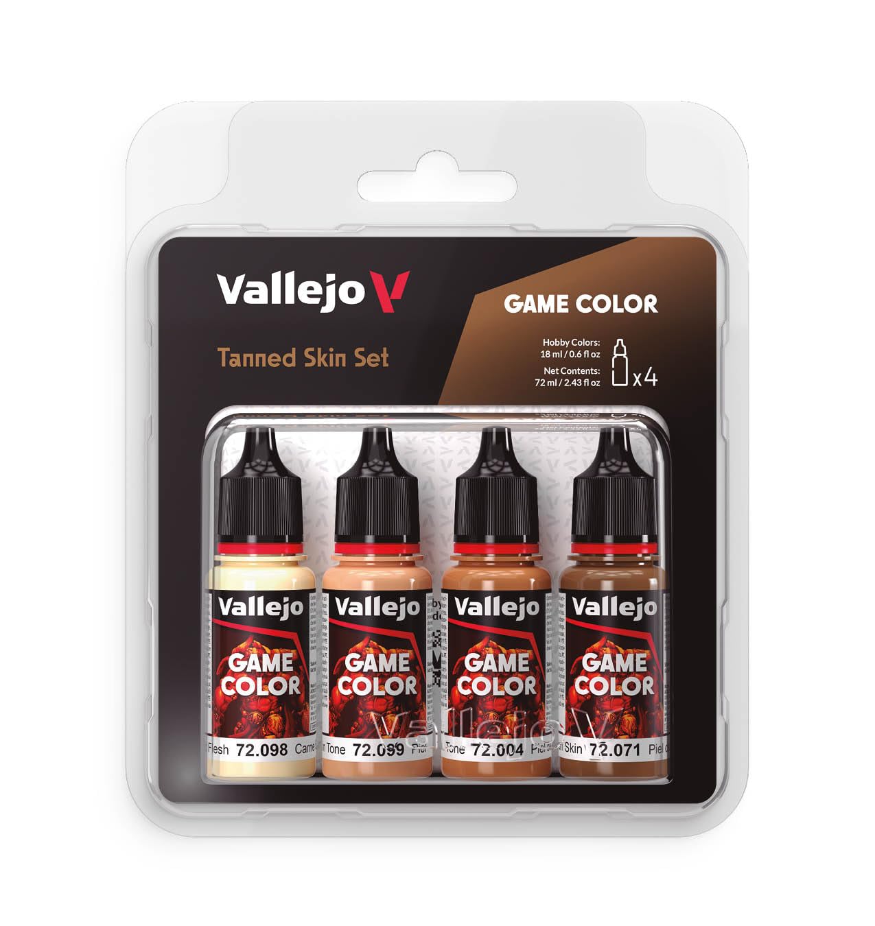Vallejo AV Game Color Set - Tanned Skin Colors (x4)