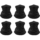 6 Pack Cooling Neck Gaiter Face Cover Mask Summer Breathable Dust UV Bandana Scarf for Men Women Fishing Running Cycling