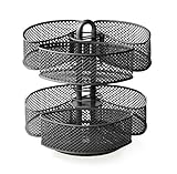NIFTY Cosmetic Organizing Carousel with Removable Baskets - Black