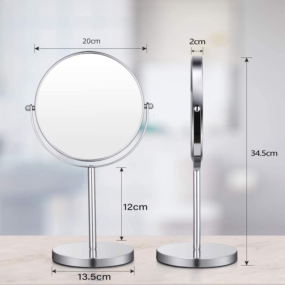 ANGNYA Double Sided Vanity Mirror 20 cm(8-Inch) - Image 3