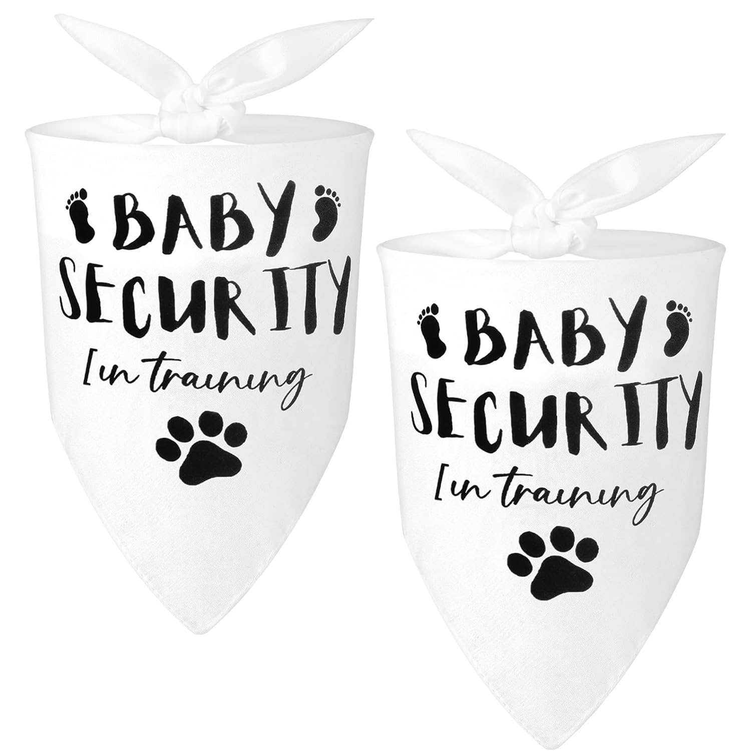 Yeesabella 2pcs Dog Bandana，Pregnancy Announcement Bandana for Dogs，Baby Security Printed Dog Scarf Pet Accessories，Comfortable Monogram Triangle Washable Pet Scarf for Large Dogs