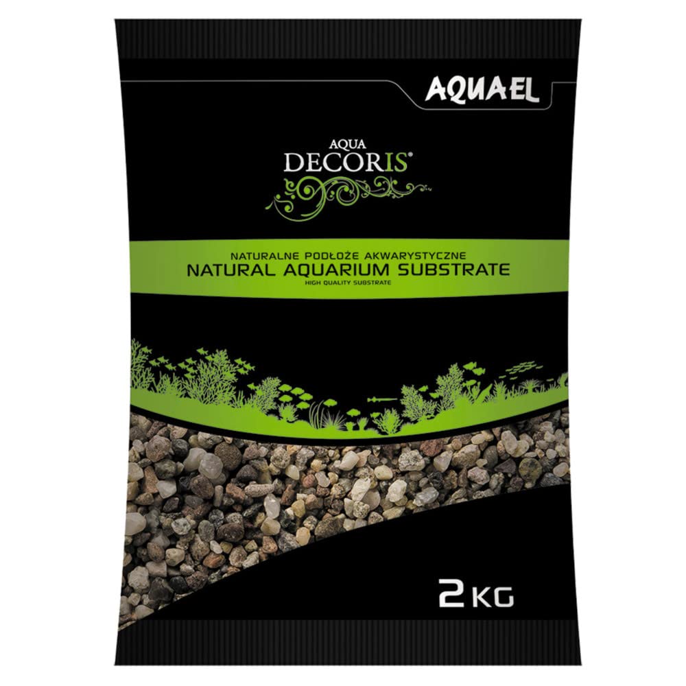 AQUAEL Natural Gravel Multicoloured 3 – 5 mm – 2 kg