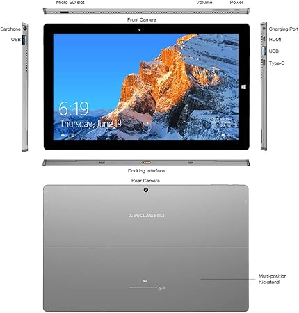 Amazon Com Teclast X4 2 In 1 Tablet Laptop 11 6 Inch Windows 10 Celeron N4100 Quad Core 1 10ghz 8gb Ram 256gb Ssd Hdmi Tablet Computers Accessories
